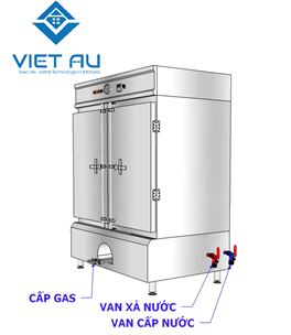 TỦ CƠM 100 KG SỬ DỤNG GAS + ĐIỆN