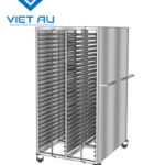 XE ĐẨY KHAY CƠM - 1 TẦNG 4 KHAY CÓ CỬA MỞ