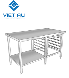 BÀN ĐỂ LÒ NƯỚNG CÓ THÊM TẦNG BÊN TRÁI