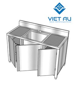 CHẬU RỬA ĐƠN - CÓ RAIL ĐỂ LY